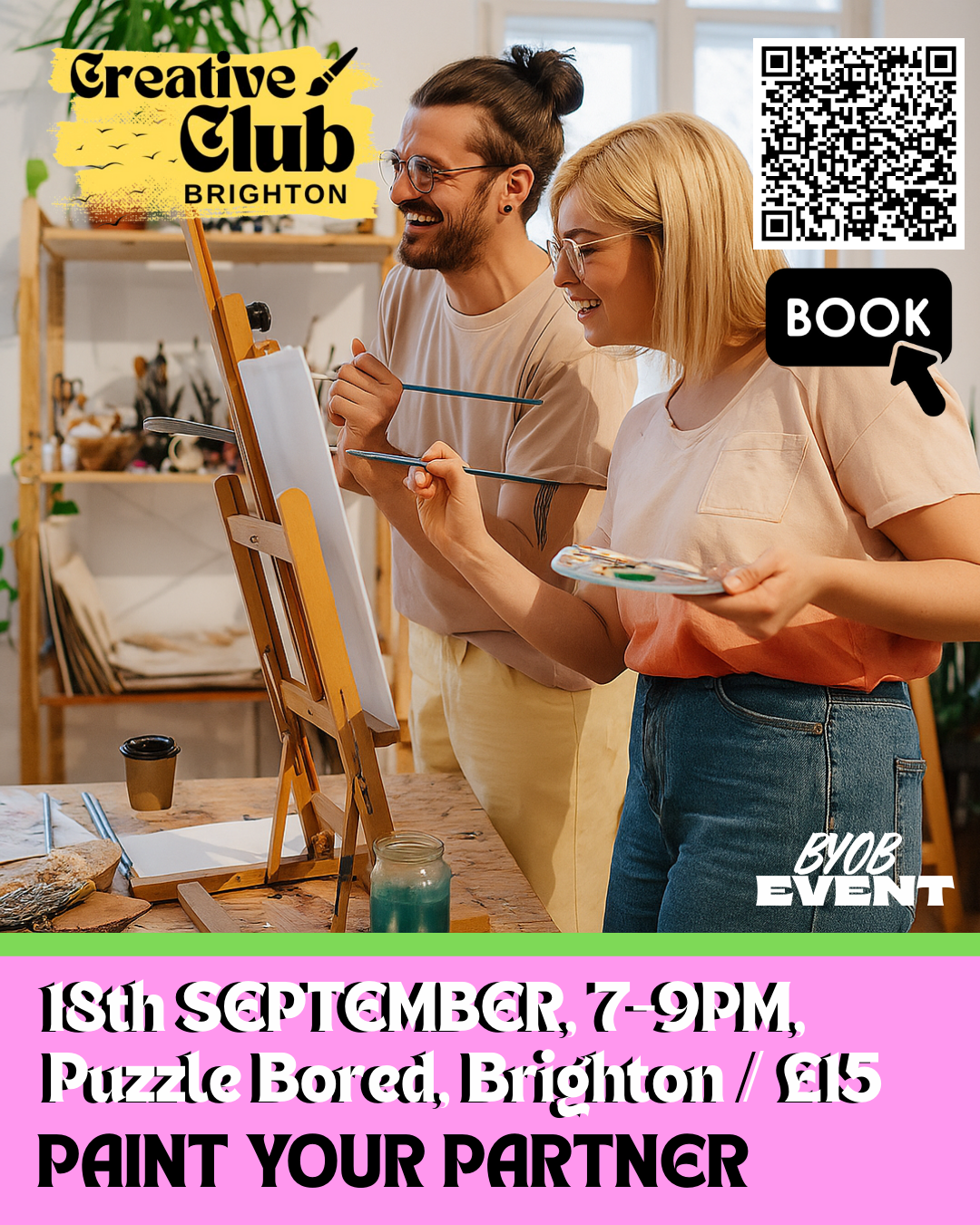 Paint your Partner Workshop - Thursday 18th September 7pm-9pm