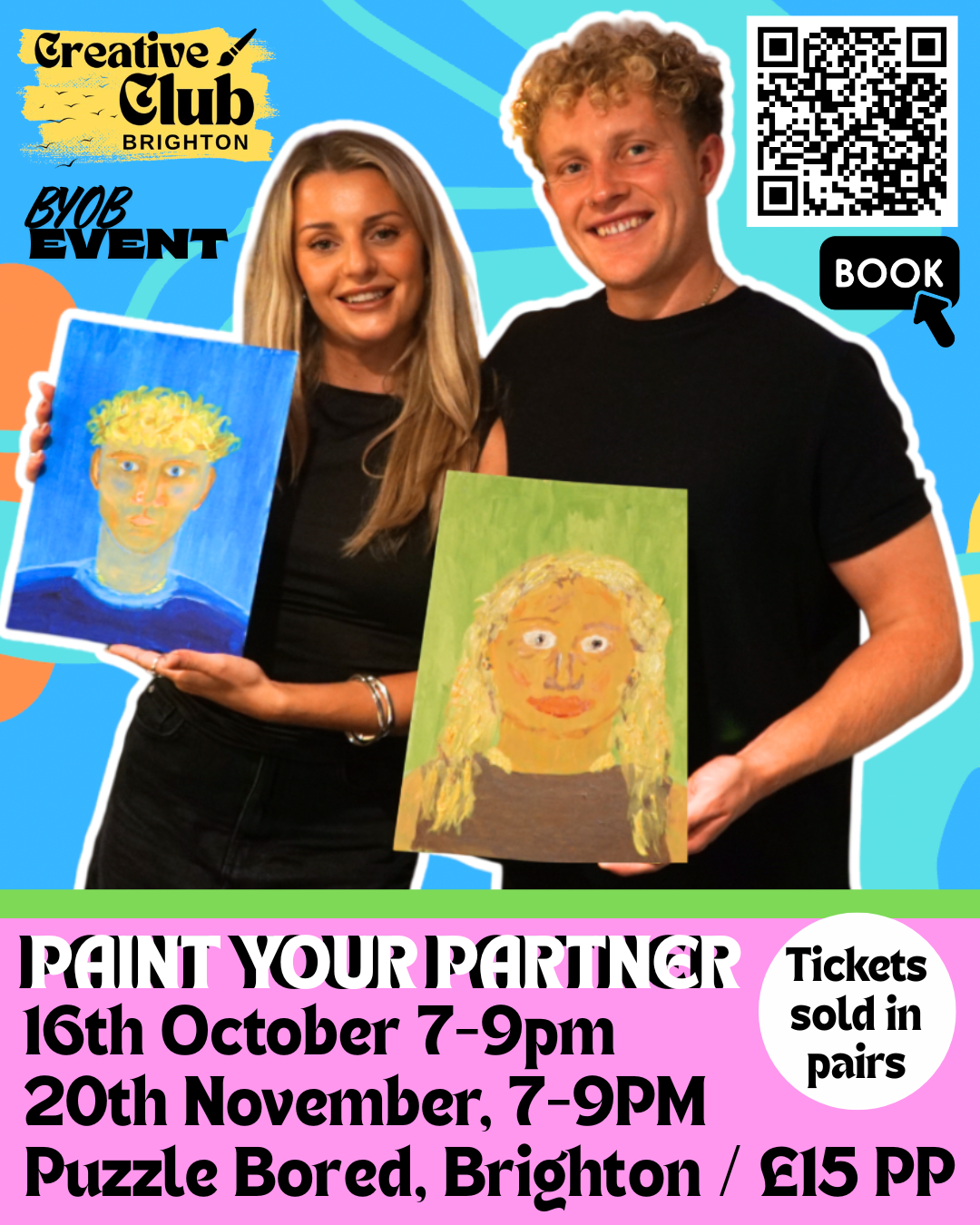 Paint your Partner Workshop - Thursday 16th October and 20th November from 7pm