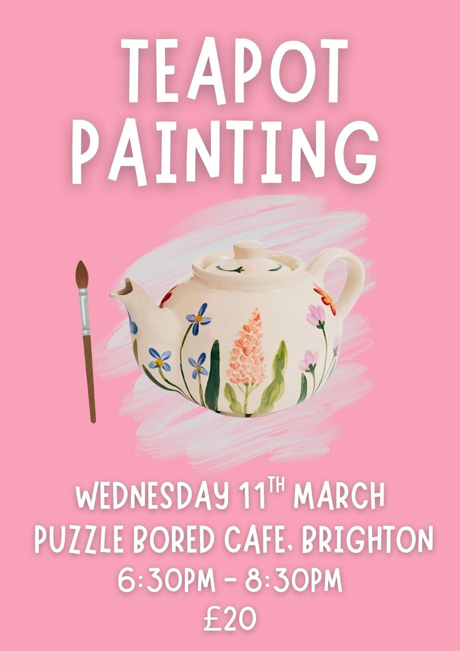 Teapot Painting Workshop - Wednesday 11th March at 6.30pm