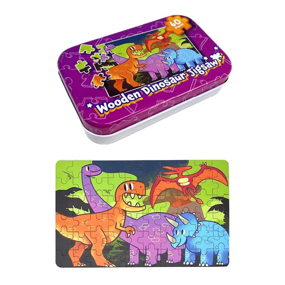 Wooden Dinosaur Jigsaw Puzzle - 60 piece Children's - Puzzle Bored