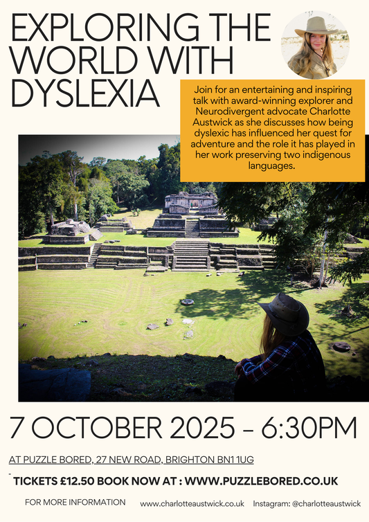Exploring the World with Dyslexia - 7th October at 6.30pm