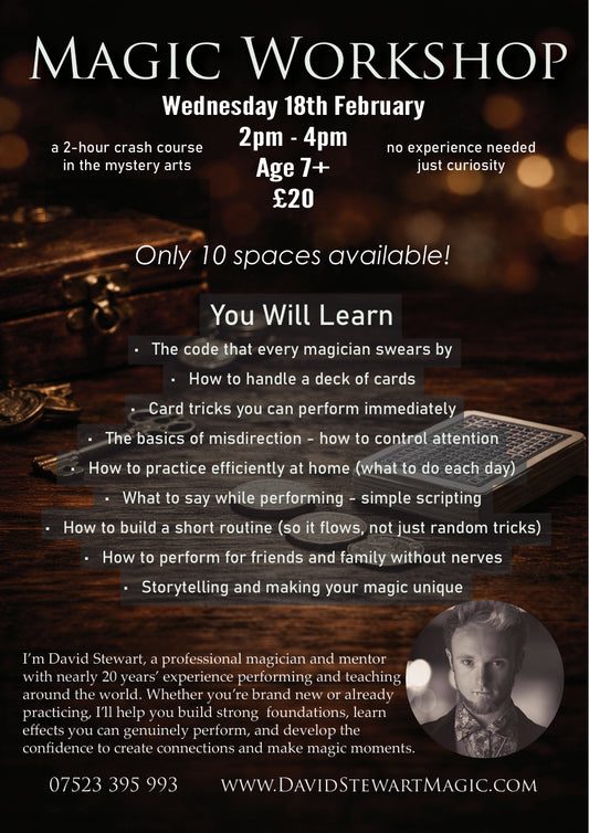 Magic Workshop (Ages 7+) - Wednesday 18th February at 2pm