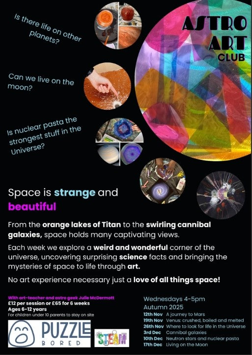 Astro Art Club - Wednesday's 4pm from 12th November