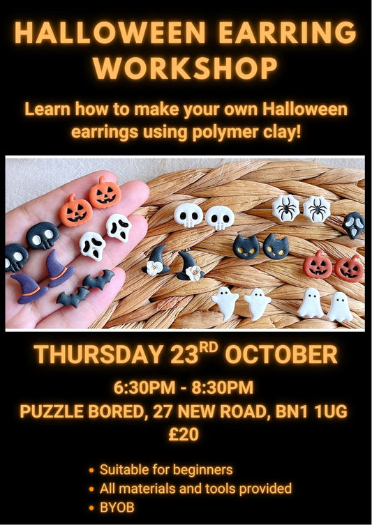 Halloween Earring Workshop - Tuesday 23rd October at 6.30pm