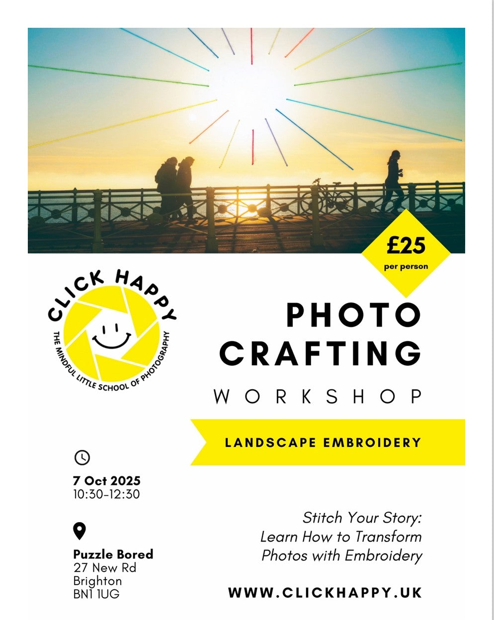 Photo Crafting Workshop - Landscape Embroidery on Tuesday 7th Oct at 10.30