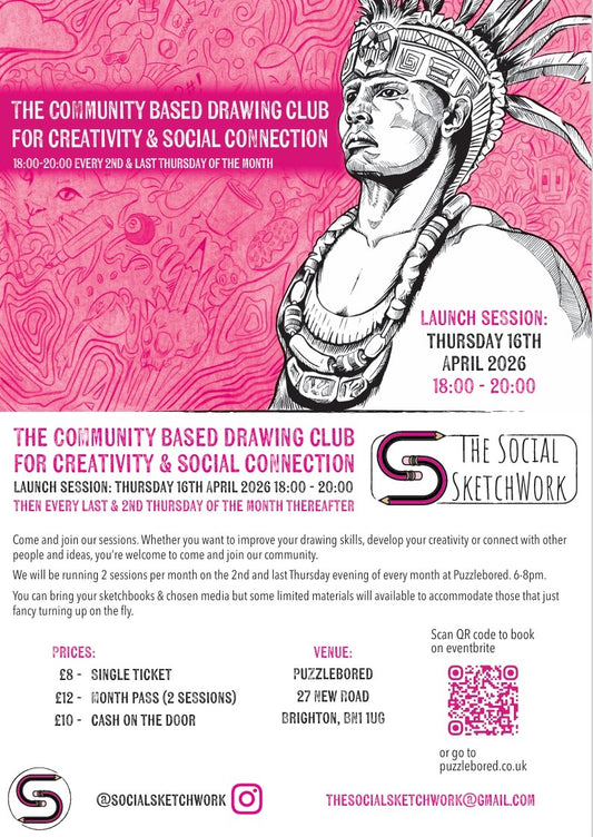 The Social Sketchwork - Drawing Club - Thursday 16th April at 6pm