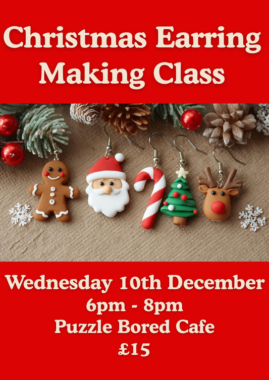 Christmas Earring Making Class - Wednesday 10th December from 6pm