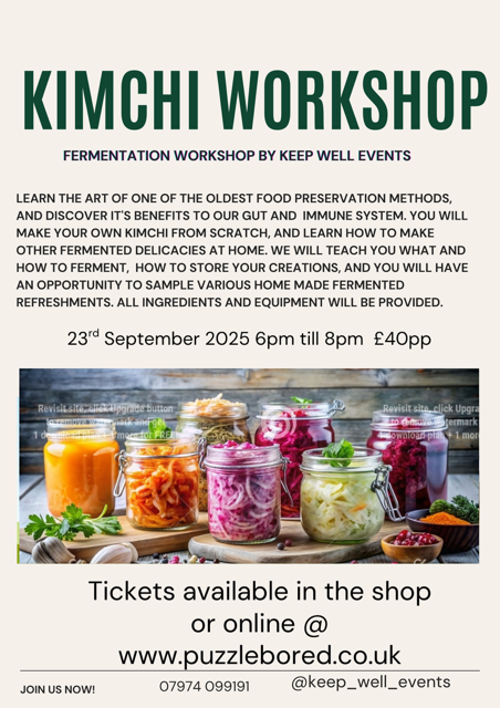 Kimchi Making Workshop - Tuesday 23rd September @ 6pm