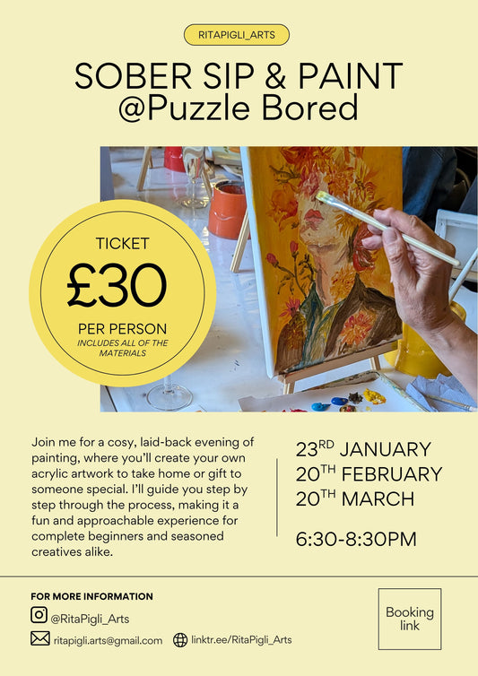 Sober Sip and Paint Workshop - Friday 23rd January from 6.30pm