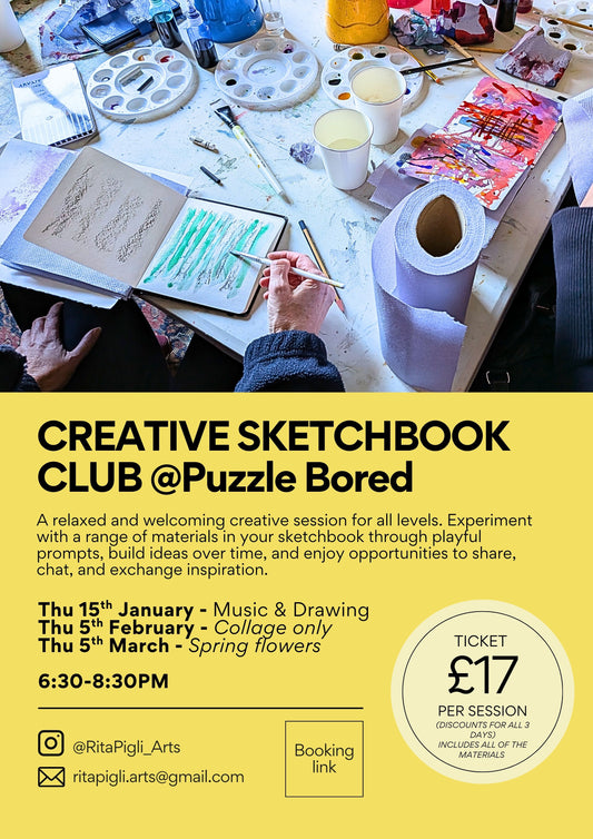 Creative Sketchbook Club - 'Music and Drawing' - Thursday 15th January from 6.30pm