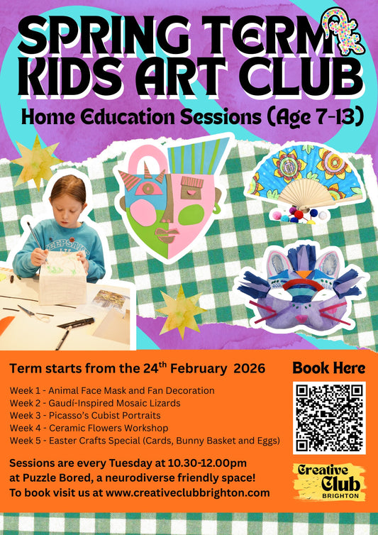 Spring Term Home Ed Kids Art Sessions - Starting 10.30 Tuesday 24th February