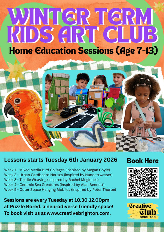 Home Education Junior's Art Class Term - Tuesday 20th January - 10.30am to 12pm