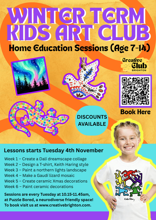 Home Educated Kids Art Club - Tuesdays - 10.15am to 11.45am