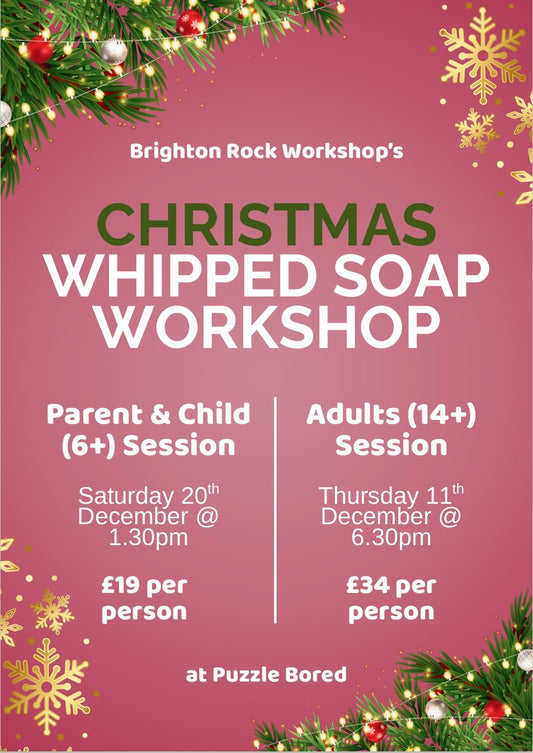 Parent & Child Christmas Whipped Soap Workshop - Saturday 20th December at 1.30pm